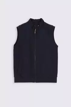 Жилет на молнии Coccodrillo темно-синий с принтом