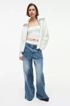 Жилет на молнии H&M, белый