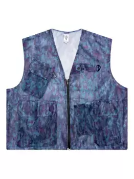 Жилет на молнии с сетчатым узором SOUTH2 WEST8, синий