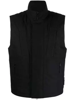 Жилет на молнии Stone Island, черный