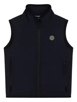 Жилет на молнии Stone Island Junior, черный