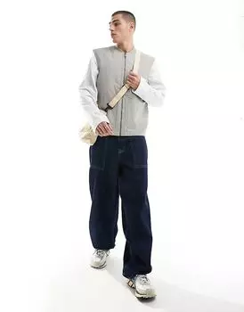 Жилет на молнии светло-серого цвета Threadbare