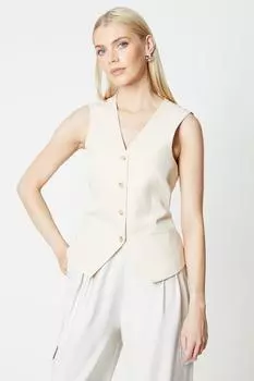 Жилет на пуговицах Debenhams, бежевый