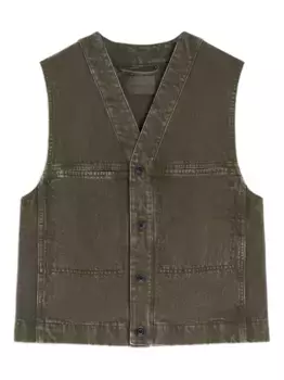 Жилет на пуговицах LEMAIRE, зеленый