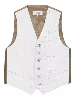 Жилет на пуговицах MM6 Maison Margiela, белый