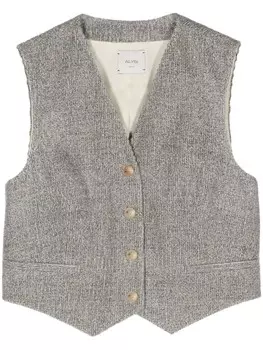 Жилет на пуговицах с V-образным вырезом Alysi, серый