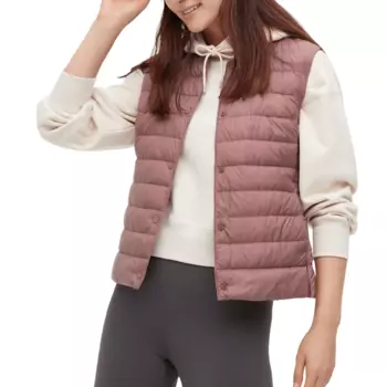 Жилет на пуху Uniqlo Ultra light down compact, розовый