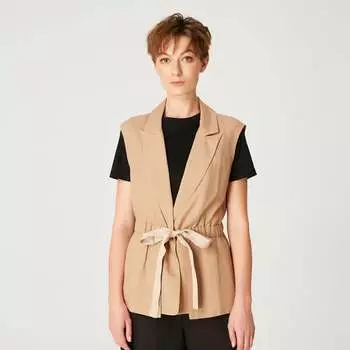 Жилет на шнурке Smart And Joy, бежевый