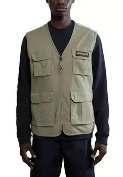 Жилет Napapijri с карманами, зеленый