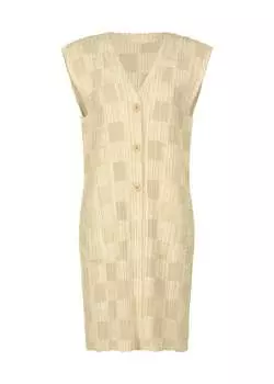Жилет nebula Pleats Please Issey Miyake, бежевый