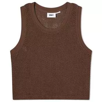 Жилет Obey Hudson Mesh Tank Top, цвет Java Brown