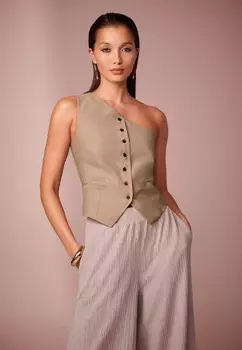 Жилет One Shoulder Next, коричневый