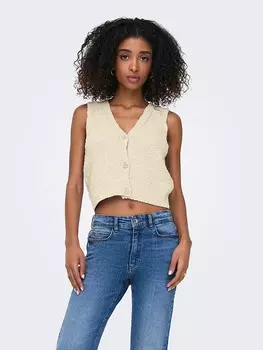 Жилет ONLY, бежевый