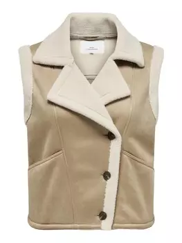 Жилет ONLY Carmakoma Vest, бежевый