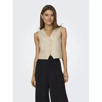 Жилет Only Mathilde Caro Vest, бежевый