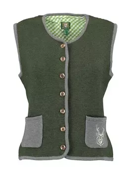 Жилет OS-Trachten Strickweste Xeniro, темно-зеленый