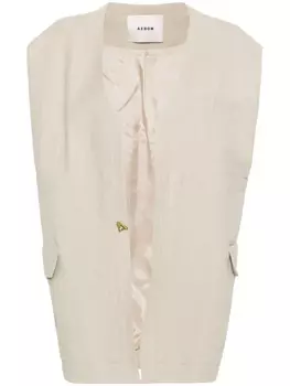 Жилет открытый фактурный AERON, бежевый