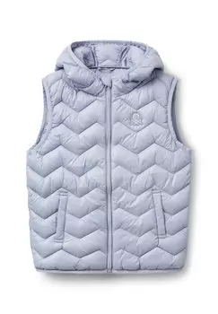 Жилет PADDED WITH HOOD United Colors of Benetton, сиреневый