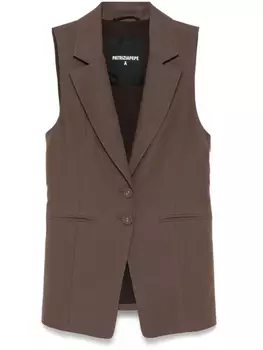 Жилет Patrizia Pepe с вырезами, коричневый