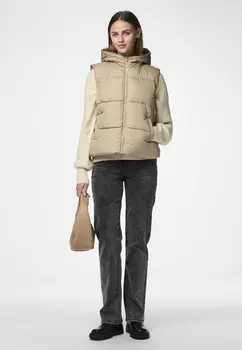 Жилет PCBEE PUFFER VEST Pieces, бежевый