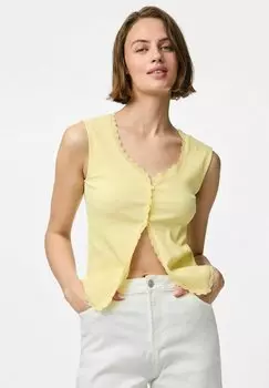 Жилет PCTIRADE Pieces, светло-желтый