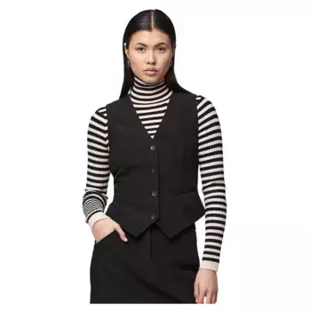Жилет Pieces Bossy, черный