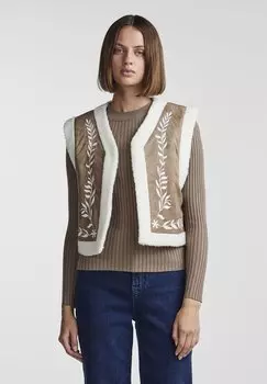 Жилет Pieces, цвет silver mink
