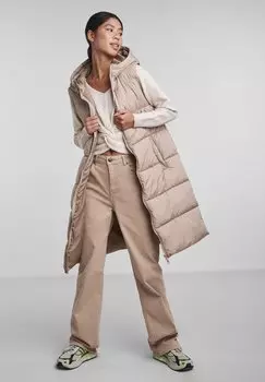 Жилет Pieces PCBEE NEWLONG PUFFER, цвет silver mink