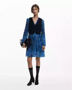 Жилет-платье 2 в 1 Desigual, синий