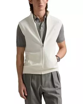 Жилет Polo Ralph Lauren Mesh-Knit Cotton Full-Zip Sweater Vest, цвет Deckwash White