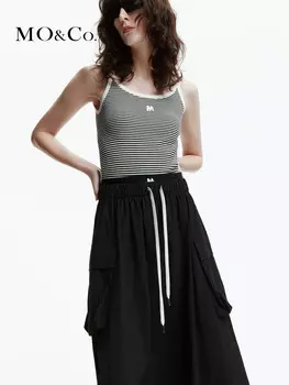 Жилет полосатый Moco, белый / черный