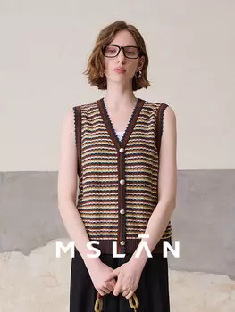 Жилет полосатый MSlan, черный