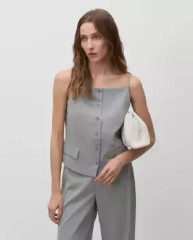 Жилет полосатый женский на лямках Simorra, серый