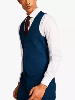 Жилет приталенного кроя Moss London, синий