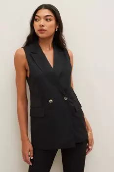 Жилет приталенного кроя PIECES, черный