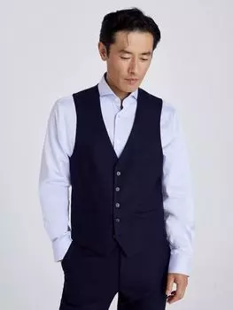 Жилет приталенного кроя в клетку Moss, чернила