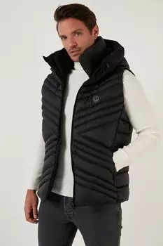 Жилет-пуховик Slim Fit с высоким воротником и карманами 6274910 Buratti, черный