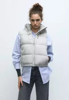 Жилет PULL&BEAR, светло-серый