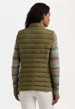 Жилет QUILTED MOCKNECK VEST Ralph Lauren, оливковый