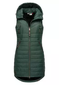 Жилет Ragwear STEPPWESTE LUCINDA LONG, темно-зеленый