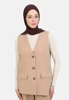 Жилет REFKA Modanisa, бежевый