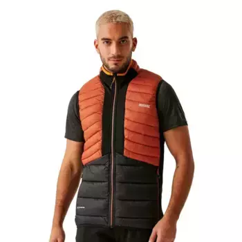Жилет Regatta Leedre Hybrid, черный/оранжевый