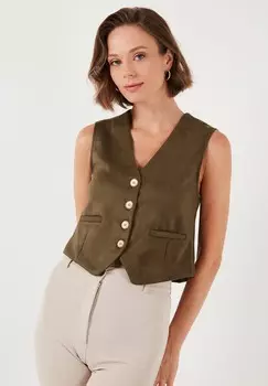 Жилет REGULAR FIT LELA, хаки