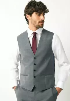 Жилет REGULAR FIT - SIGNATURE CERUTTI ITALIAN - Suit waistcoat Next, серый