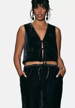 Жилет REGULAR FIT TIE FRONT Next, черный
