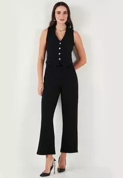 Жилет REGULAR FIT - Trousers LELA, черный