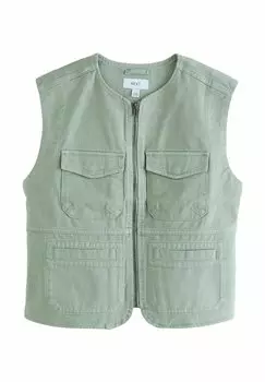 Жилет REGULAR FIT - UTILITY Next, зеленый