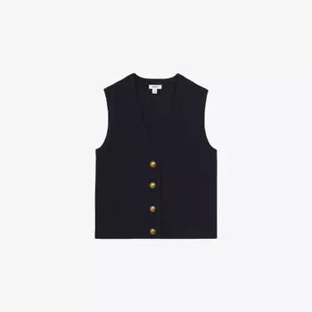 Жилет Reiss Gaia с декоративными пуговицами, синий