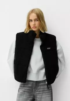 Жилет REVERSIBLE Bershka, черный