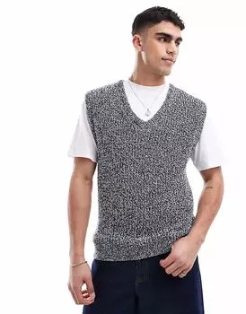 Жилет River Island из перекрученной пряжи темно-синего цвета